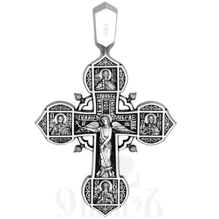 крест «крес древнерусский со святыми мужами и ангелом хранителем», серебро 925 проба (арт. 101.534)