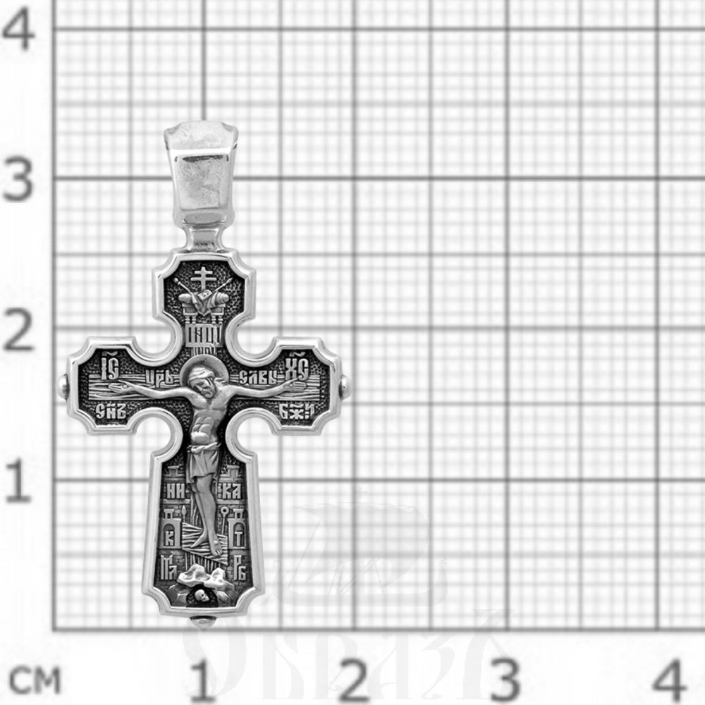 крест «распятие. казанская икона божией матери. николай чудотворец», серебро 925 проба (арт. 101.512)
