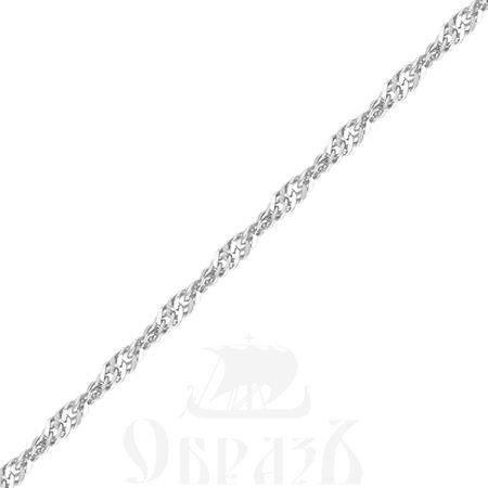 цепь плетение "сингапур" с алмазной огранкой серебро 925 пробы (арт. 9005050)
